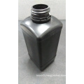 1L Square Black Plastic Bottle